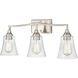 Caily 3 Light 24 inch Brushed Nickel Vanity Light Wall Light